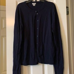 Navy J Crew Cardigan